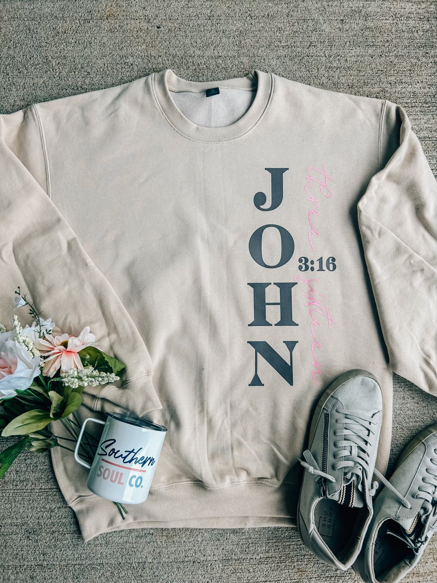 John 3:16 Cream Sweatshirt