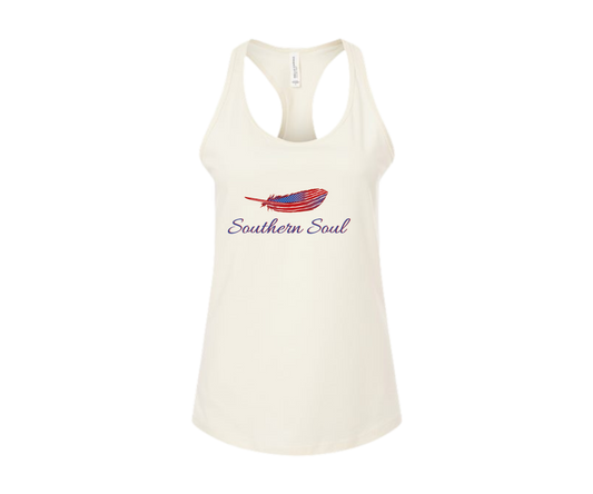 Women's Patriotic Feather Tank